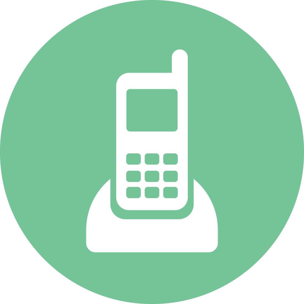 Communication handset, illustration, vector on white background.