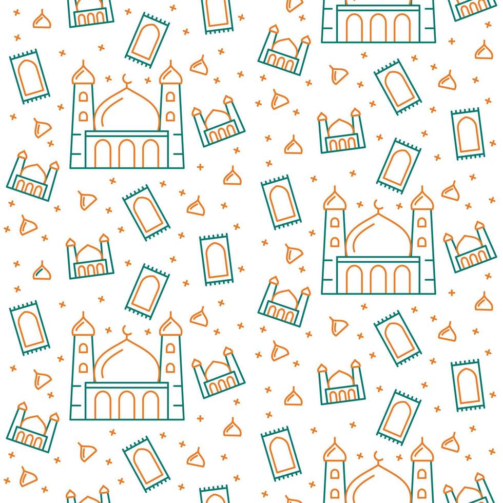 Muslim pattern icon mosque dome star carpet rug with dual tone color modern flat style designMuslim pattern icon mosque dome star carpet rug with dual tone color modern flat style design. vector