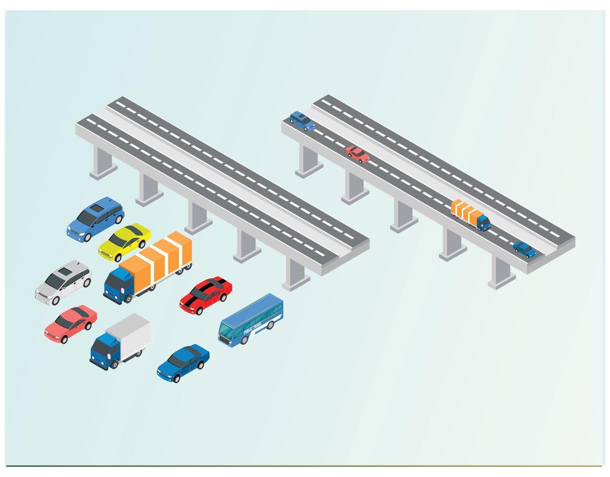 tráfico de la ciudad carretera isométrica 3d ilustración vectorial de semáforos, señales de dirección de transporte. icono de constructor isométrico aislado del banco de la ciudad, parada de autobús y puente o marca de cruce vector