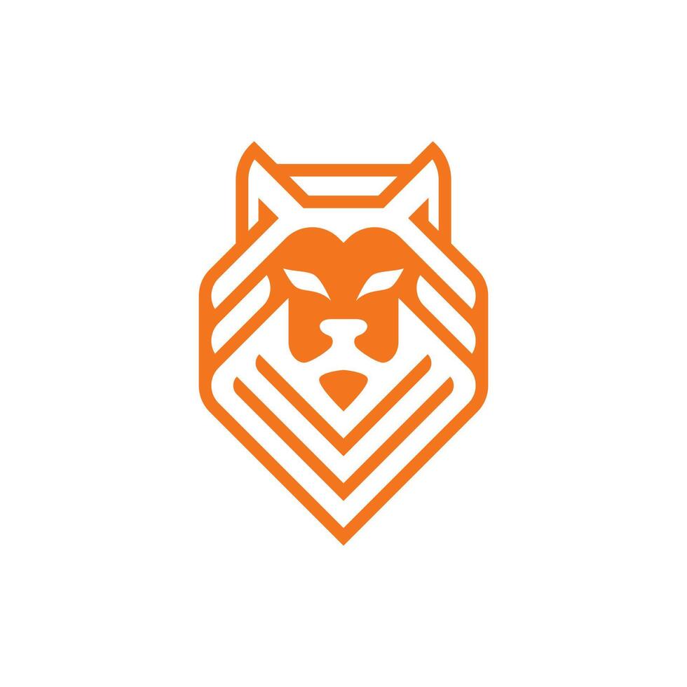 a very elegant lion illustration logo vector