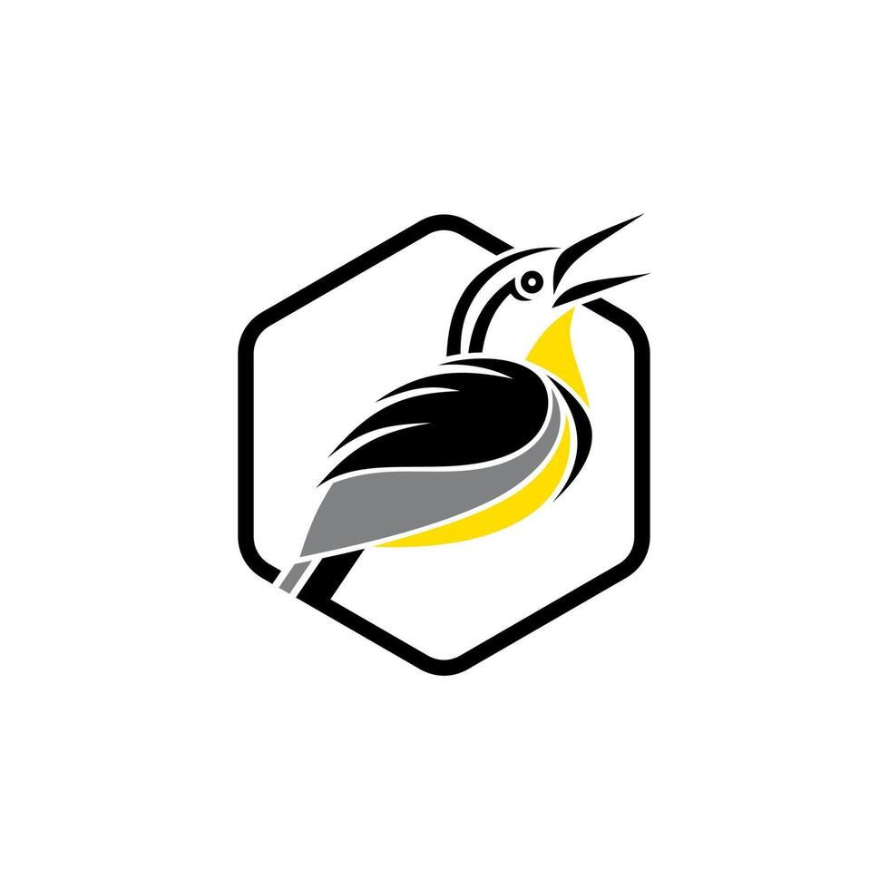 a very elegant lark illustration logo vector