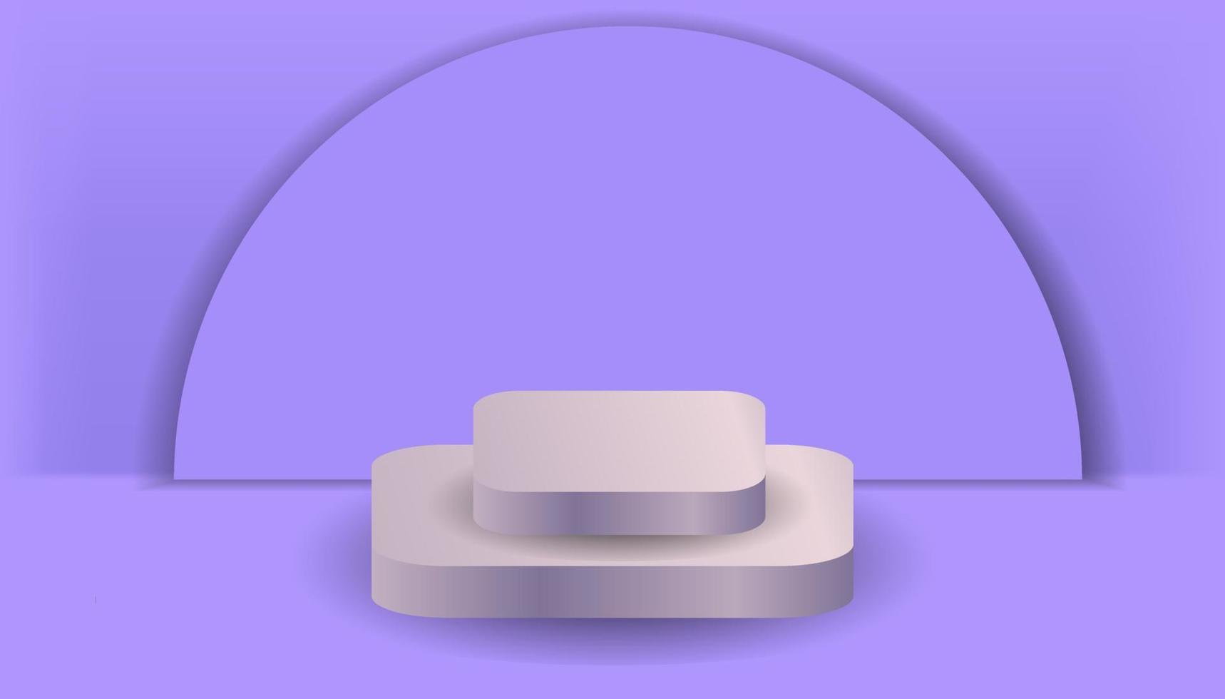 podium for product placement with Retro modern and contemporary design. 3d rendering minimal scene for mock up and showing brand. Pedestal platform for cosmetic advertise. Various of arch simple. vector