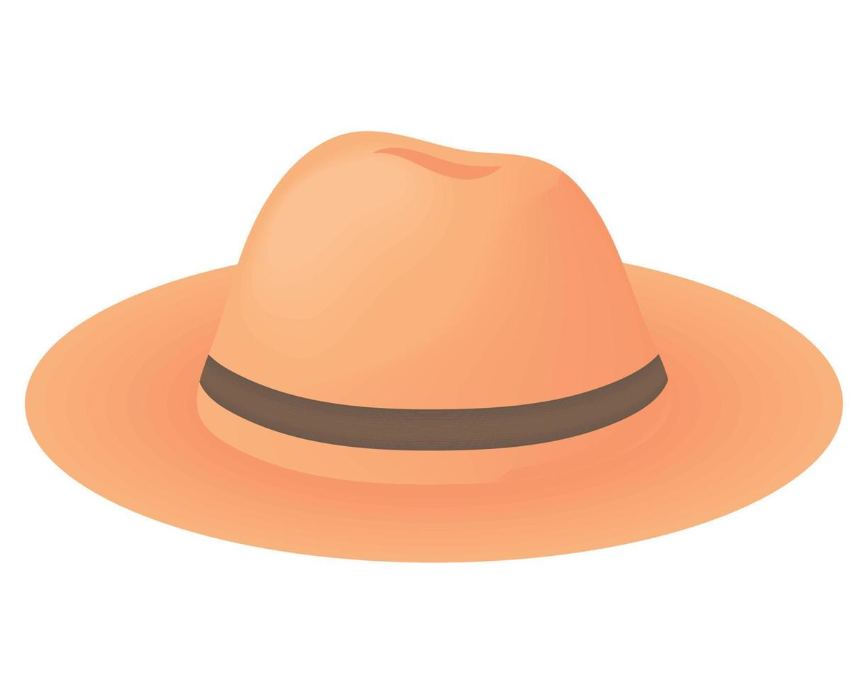 accesorio de sombrero de turista vector