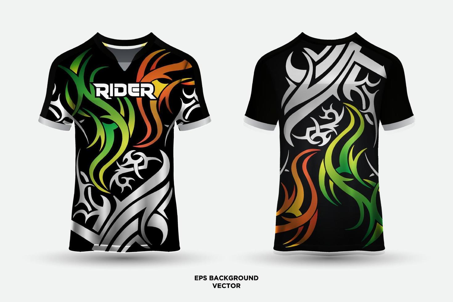 Abstract sports jersey design template mockup vector