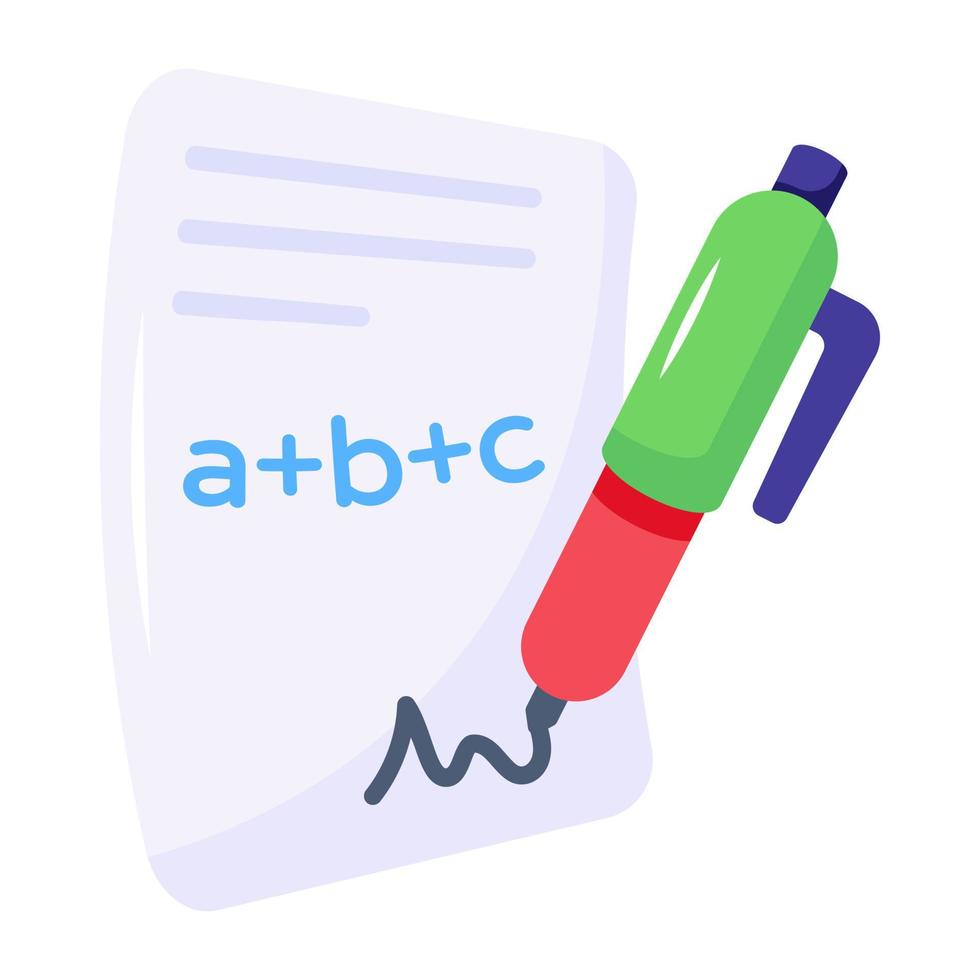 Easy to use flat icon of writing vector