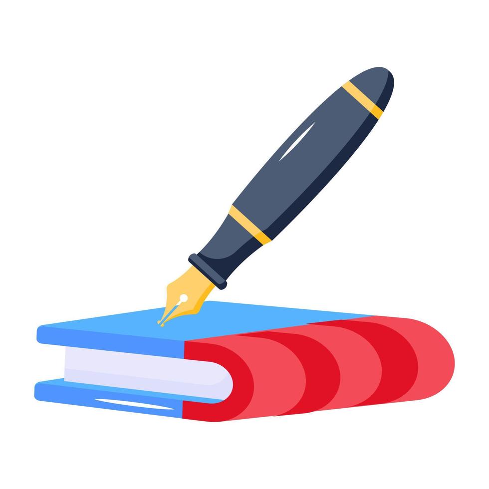 Grab a flat icon of study vector