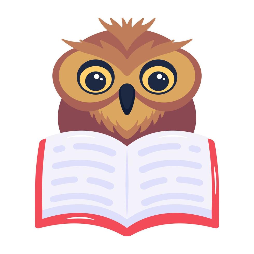 Grab a flat icon of study vector