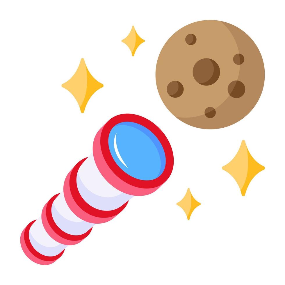 The latest flat icon of astronomy vector