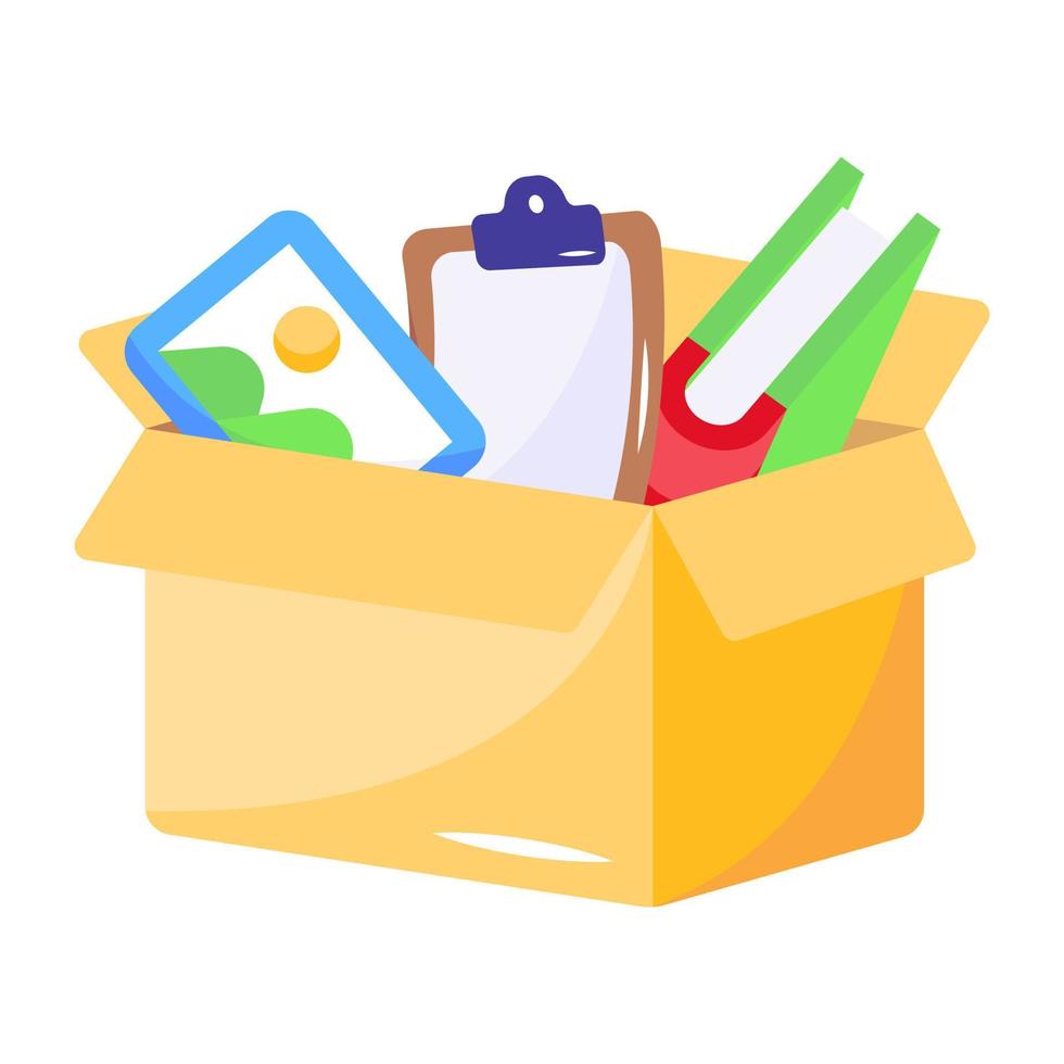 Grab a flat icon of study vector