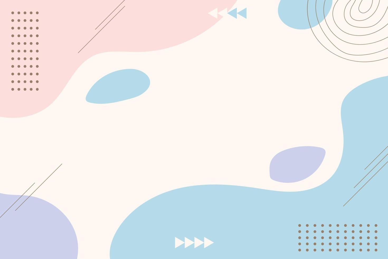 Hand drawn abstract background with flat design vector