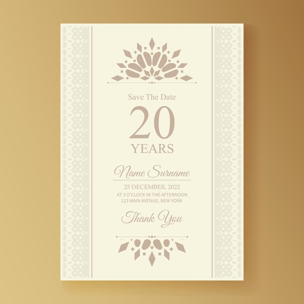 elegant birthday invitation template vector