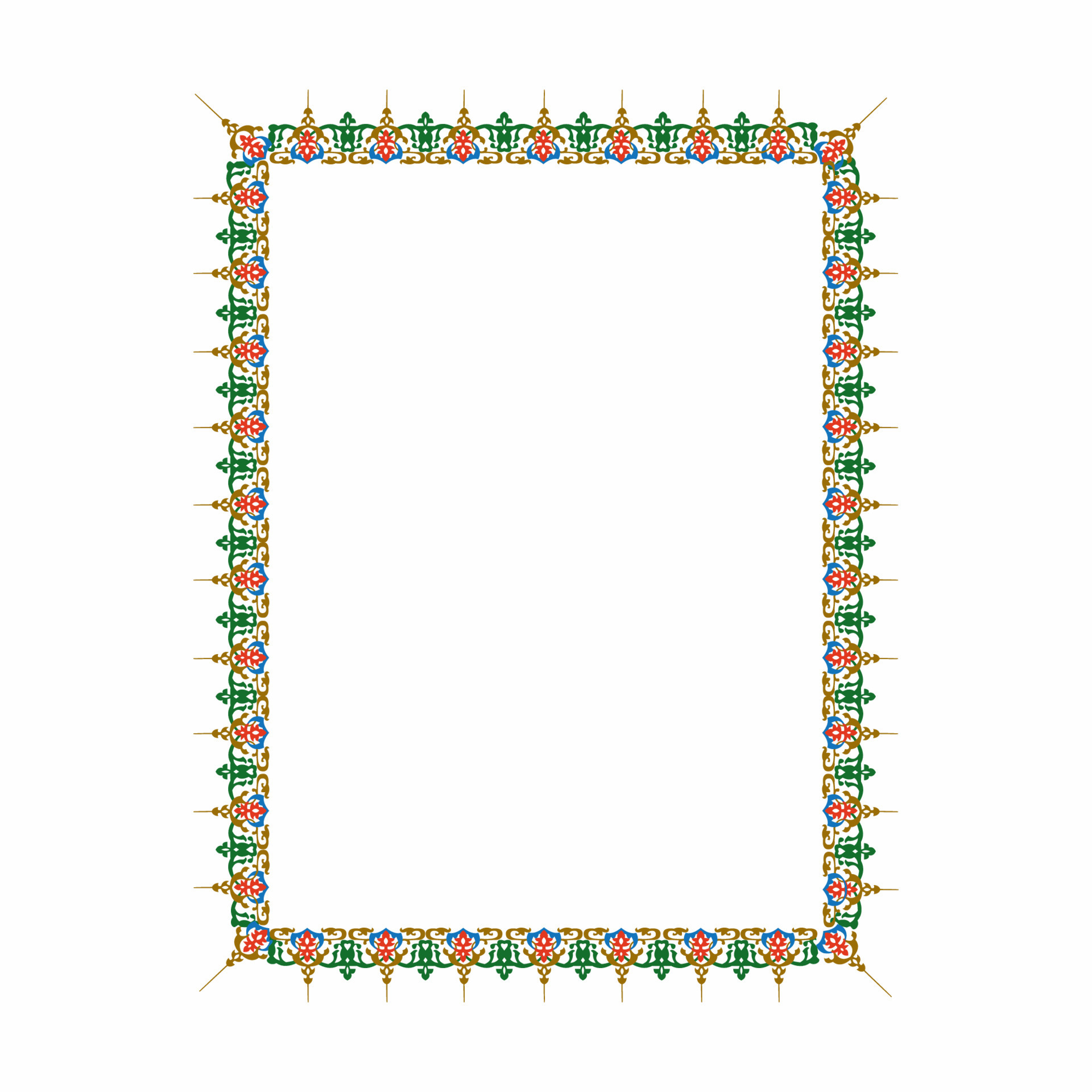 Islamic Art Border and Frame for Inside Cover Prayer Book, Ready add text.  Greeting, useful isolated on white background 13864744 Vector Art at  Vecteezy