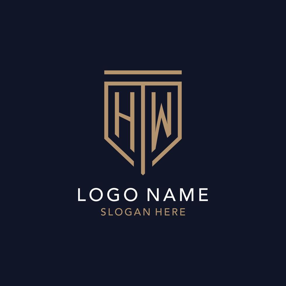 Elegant Letter Wh Or Hw Logo