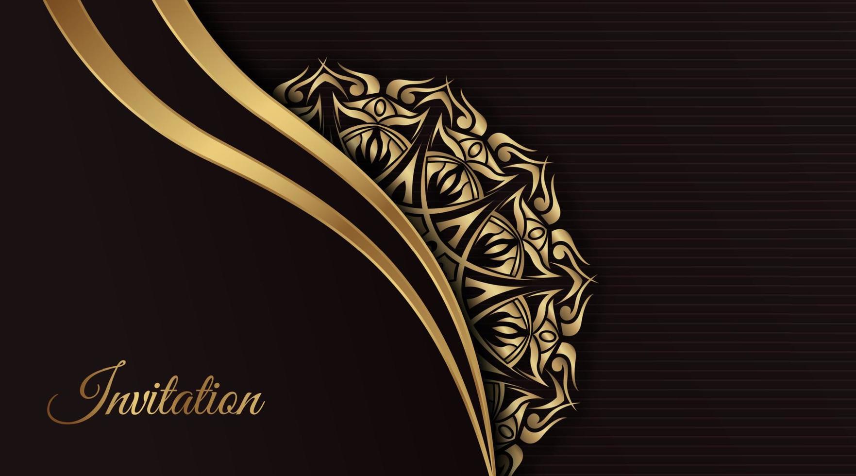 fondo de invitación decorativa, con adornos de mandala vector