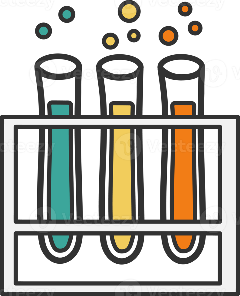 wetenschap test buis element, terug naar school- icoon set. png