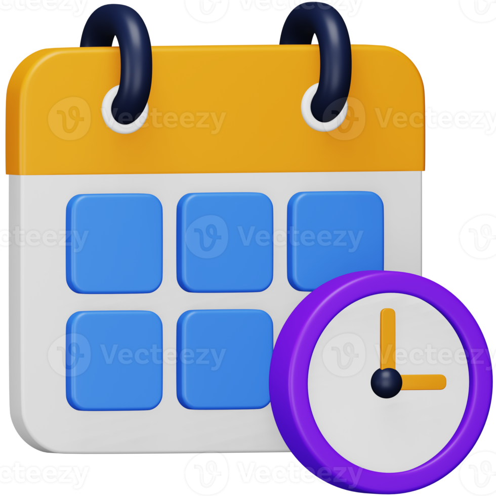 Schedule 3d rendering isometric icon. png