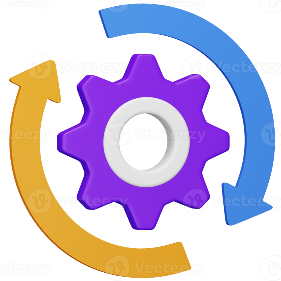 Problem solving 3d rendering isometric icon. png