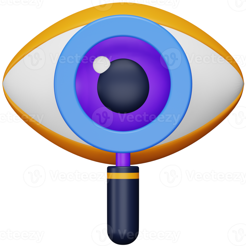 icono isométrico de representación 3d de visión. png
