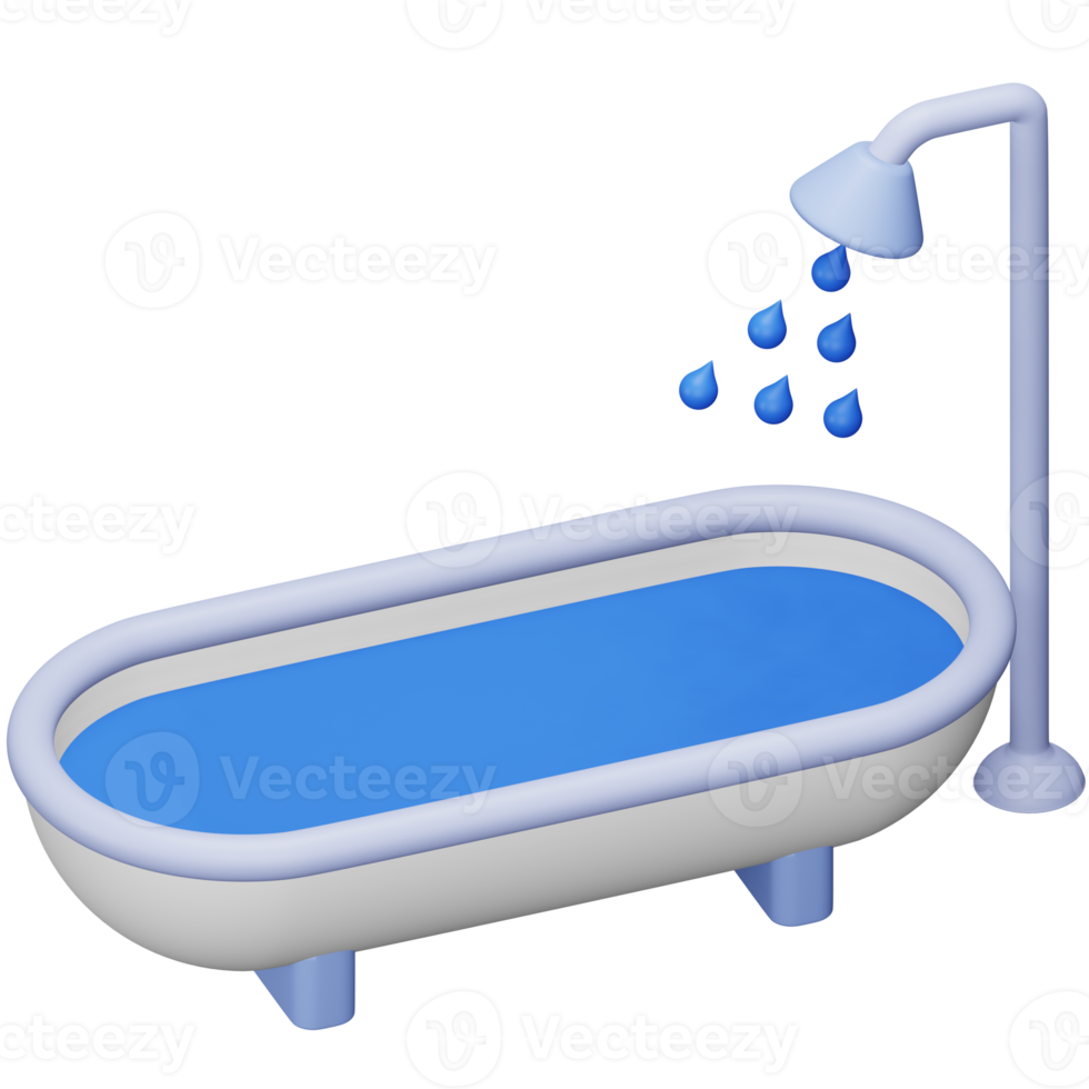 icône isométrique de rendu 3d de salle de bain. png