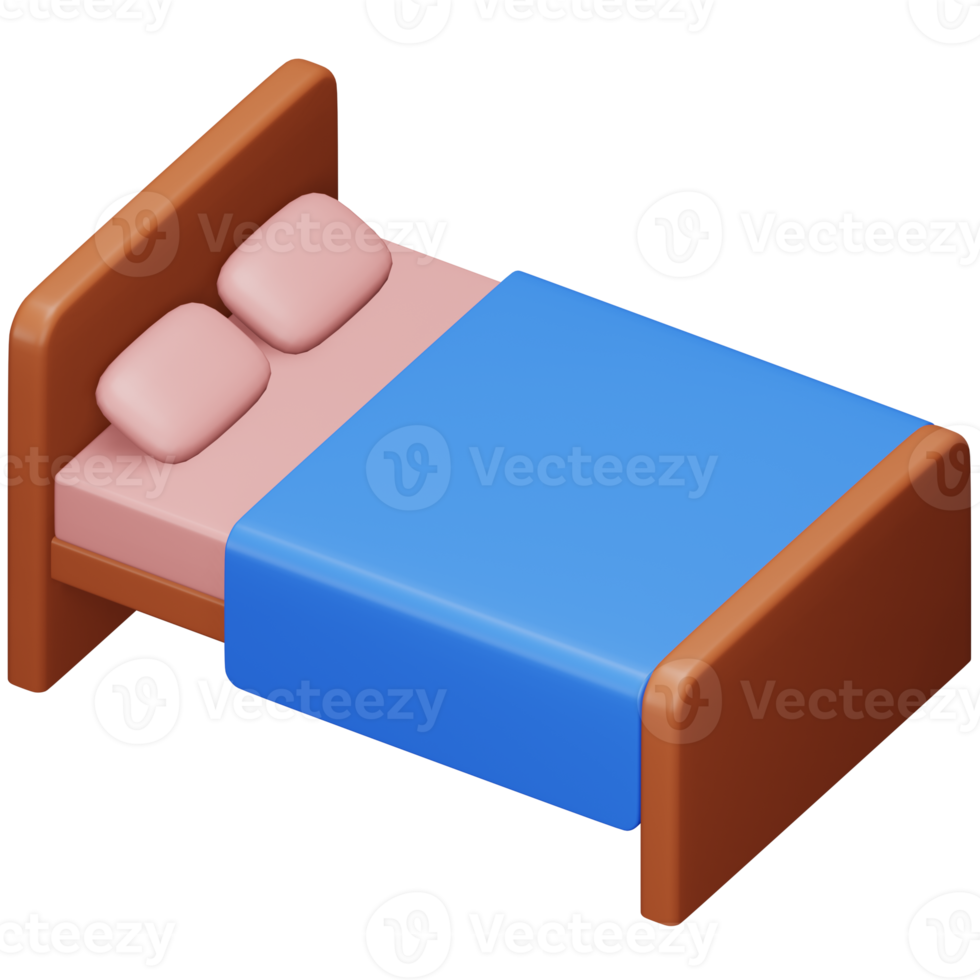 ícone isométrico de renderização 3d do quarto. png