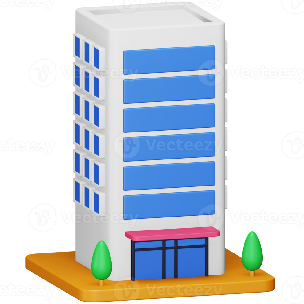 Building 3d rendering isometric icon. png