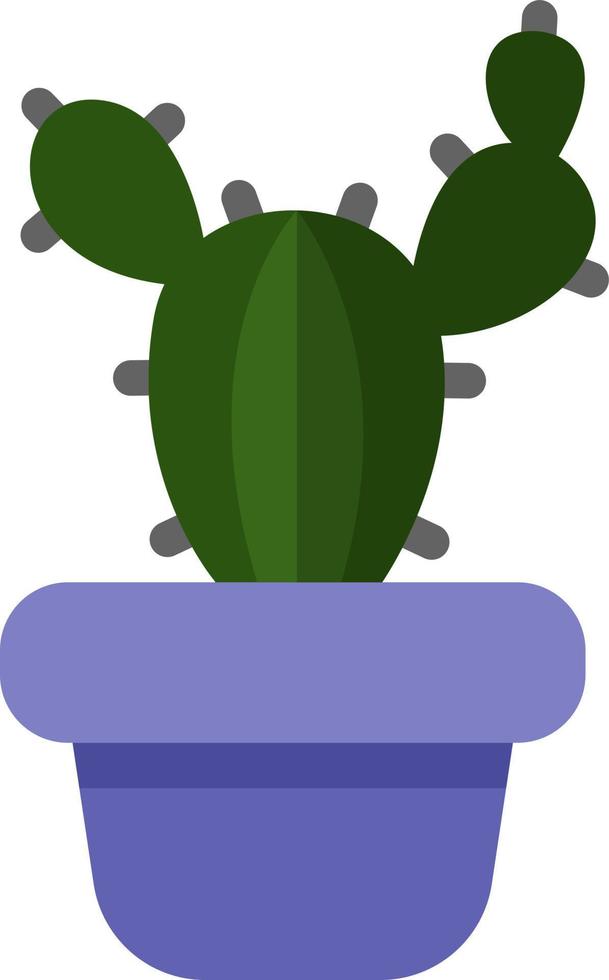 alas de ángel cactus en una olla púrpura, icono de ilustración, vector sobre fondo blanco