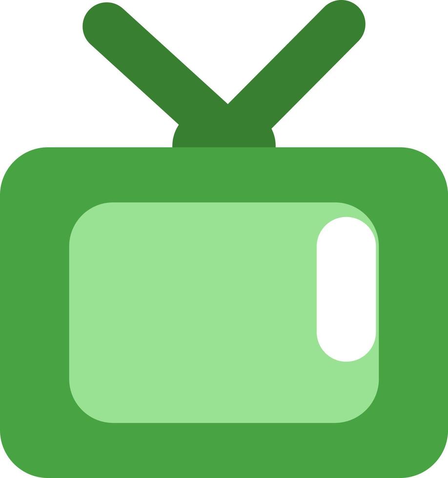 Electronic old television, illustration, vector on a white background.