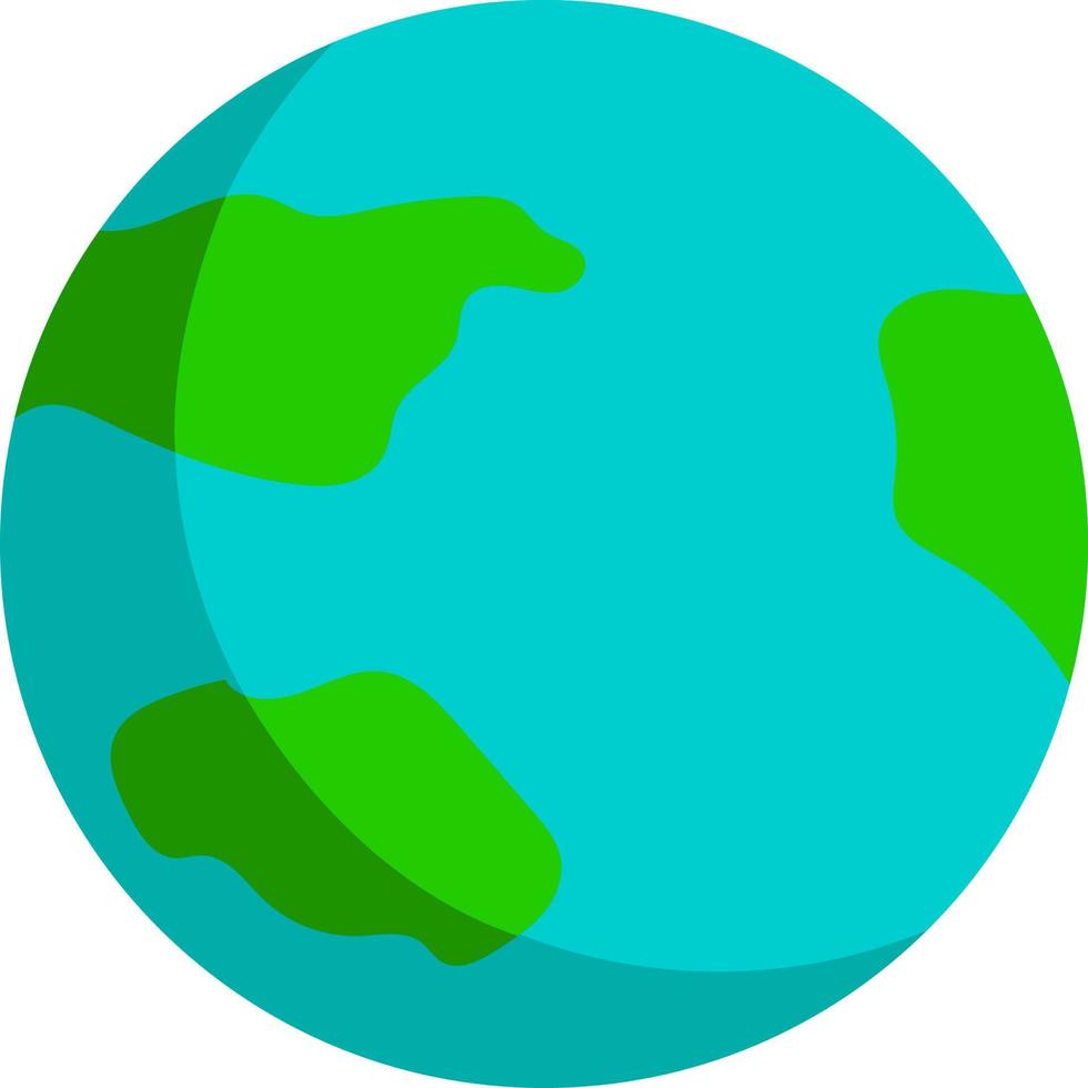 Planet earth, illustration, vector on white background.