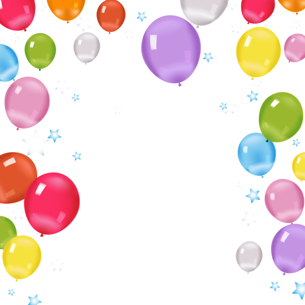 ballon coloré pour la fête png