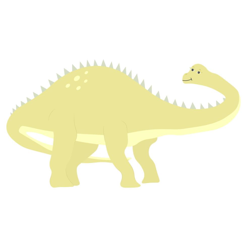 lindo dinosaurio. dinosaurio del personaje de dibujos animados. ilustración vectorial vector