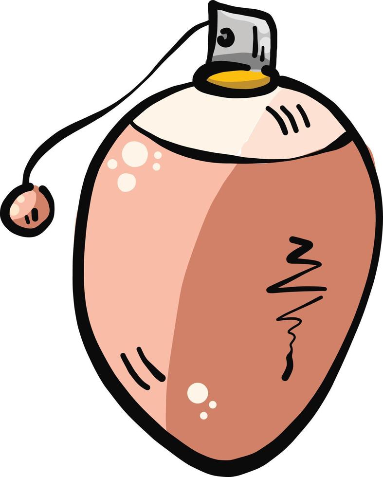 Pump perfume, illustration, vector on a white background.