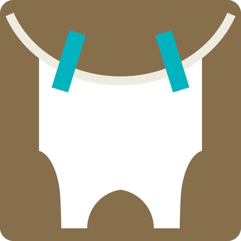 Drying laundry, illustration, vector on a white background.