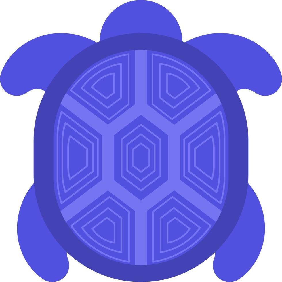 Blue sea turtle, illustration, vector, on a white background. vector