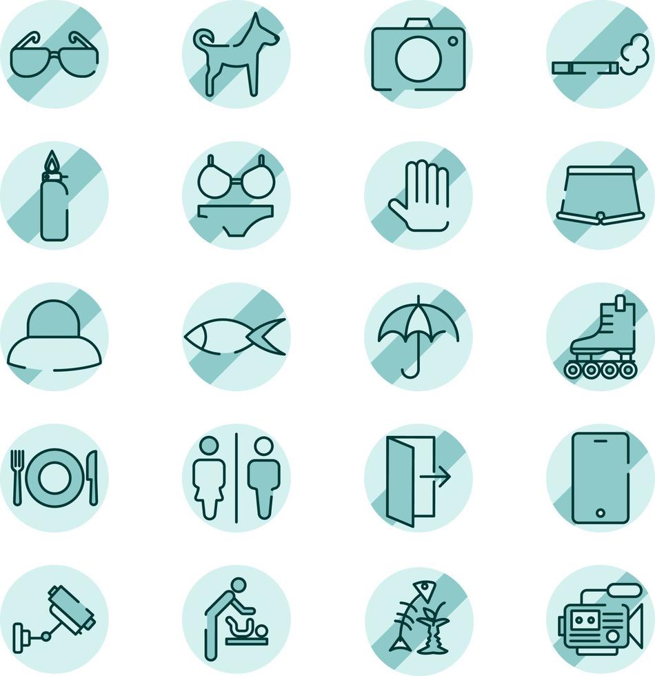Warning signs, illustration, vector on a white background.