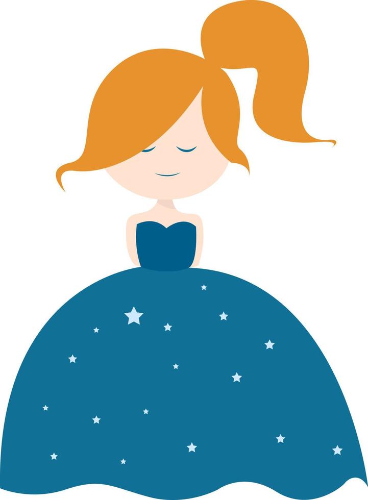 Fluffy dress, illustration, vector on white background.