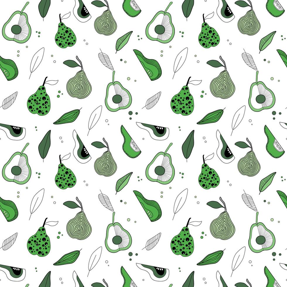 abstract pattern with pears vector