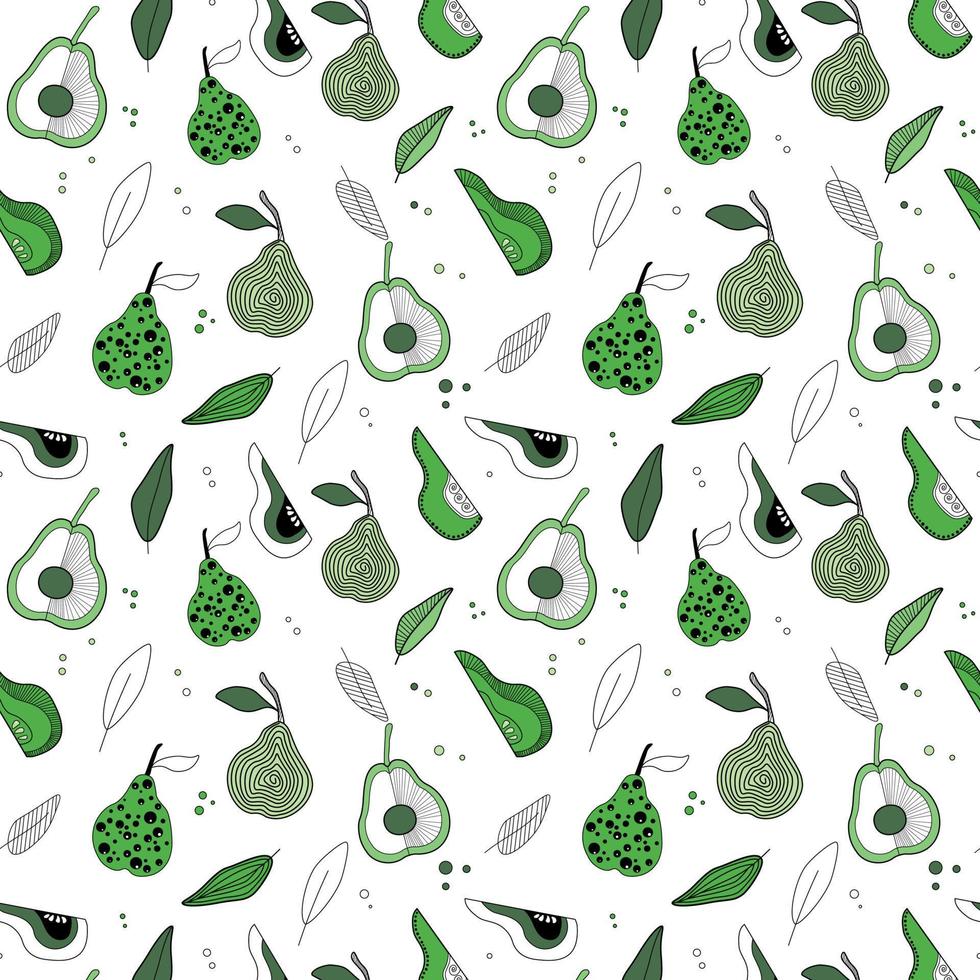 abstract pattern with pears vector