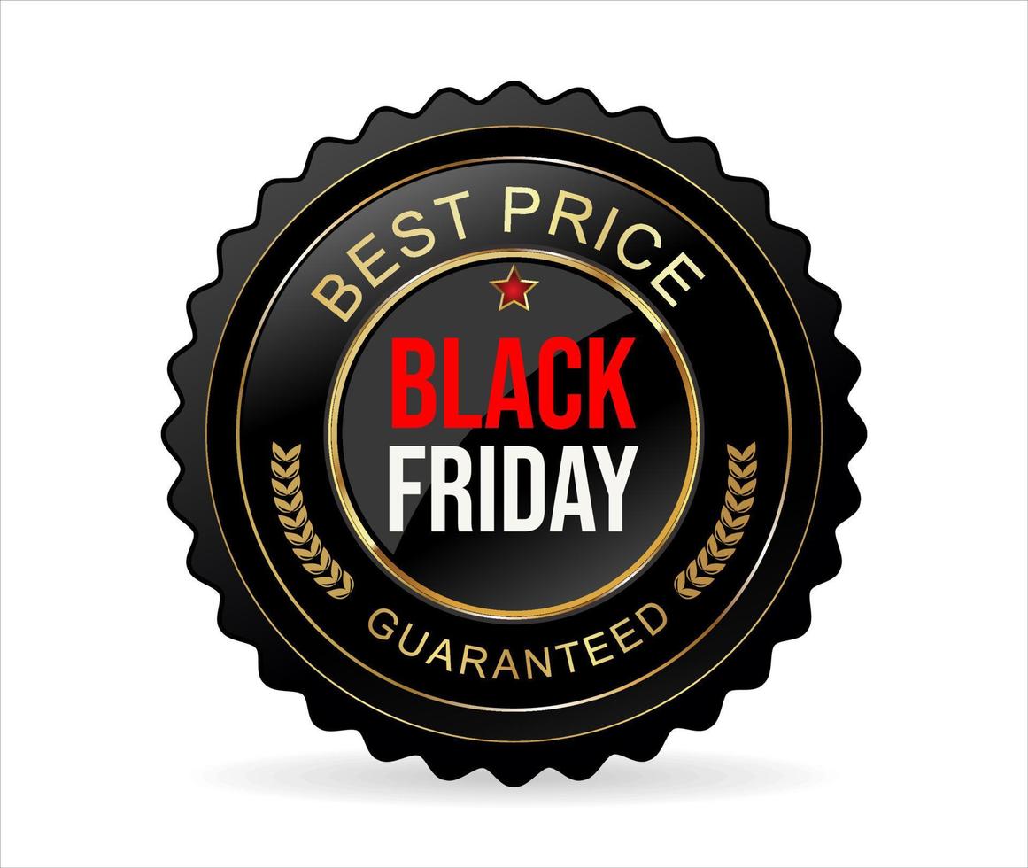 Black Friday super sale and best price badge isolated on white background vector