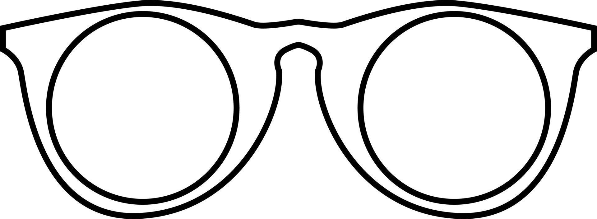 Summer sunglasses, icon illustration, vector on white background