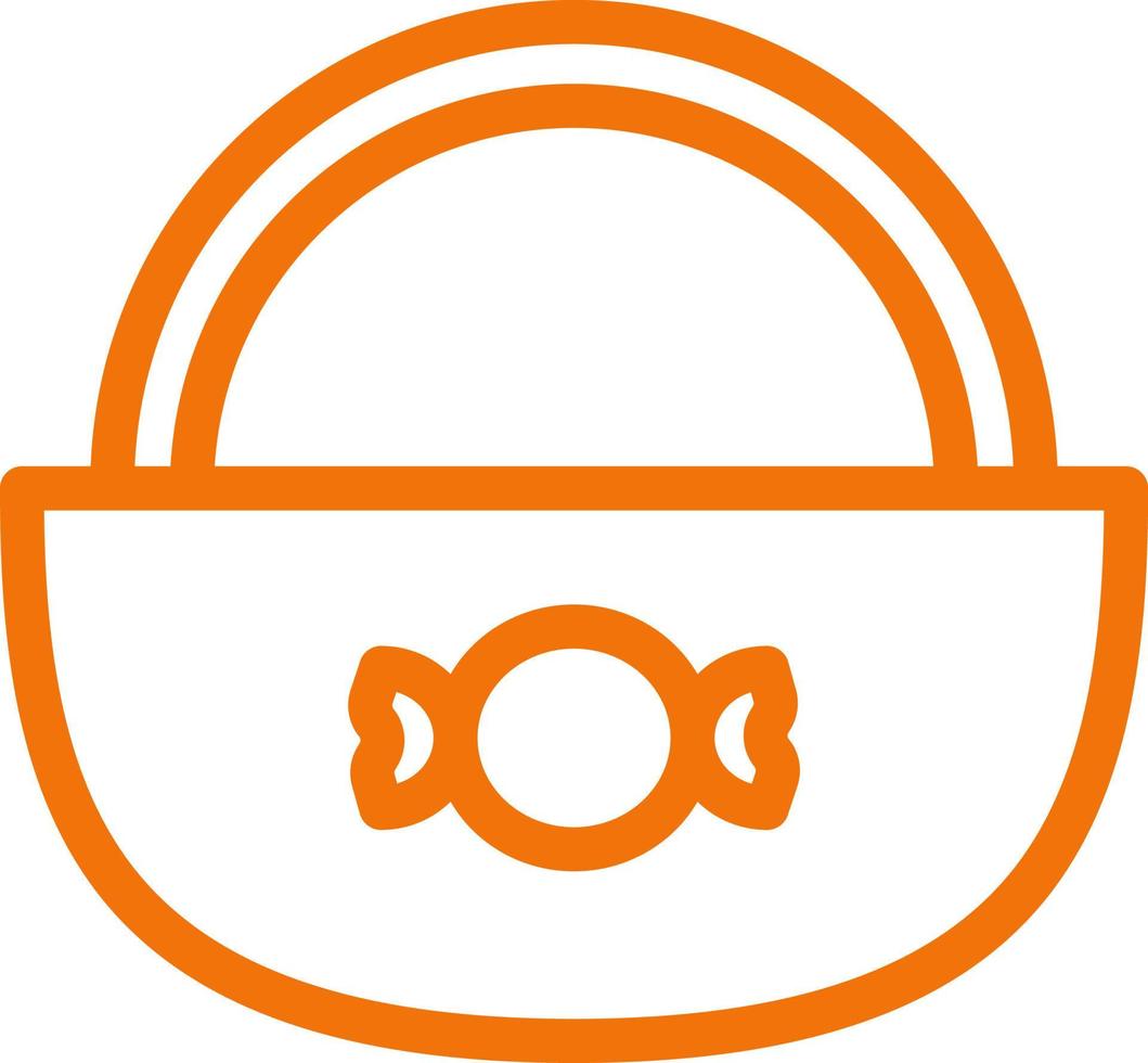 Candy basket, illustration, vector on a white background.