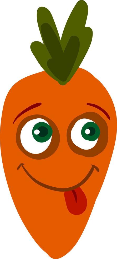 Cute carrot, illustration, vector on white background.