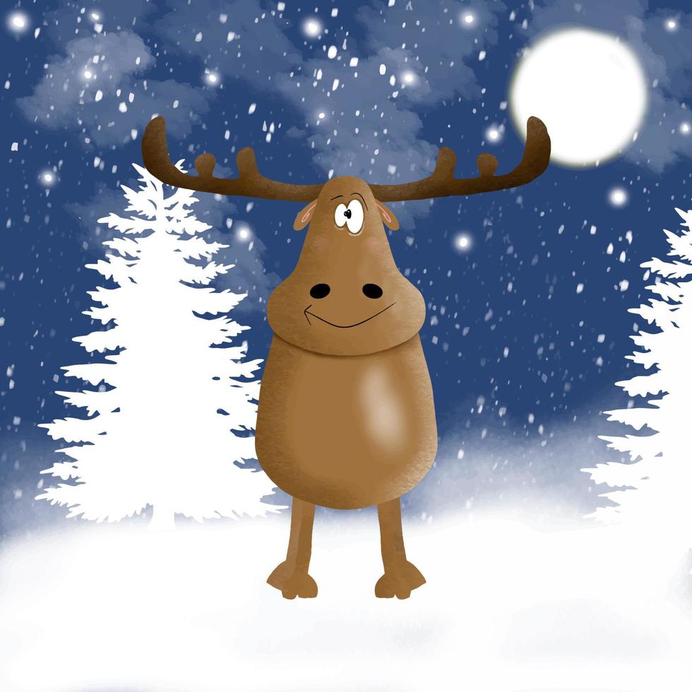 The Cute reindeer vector