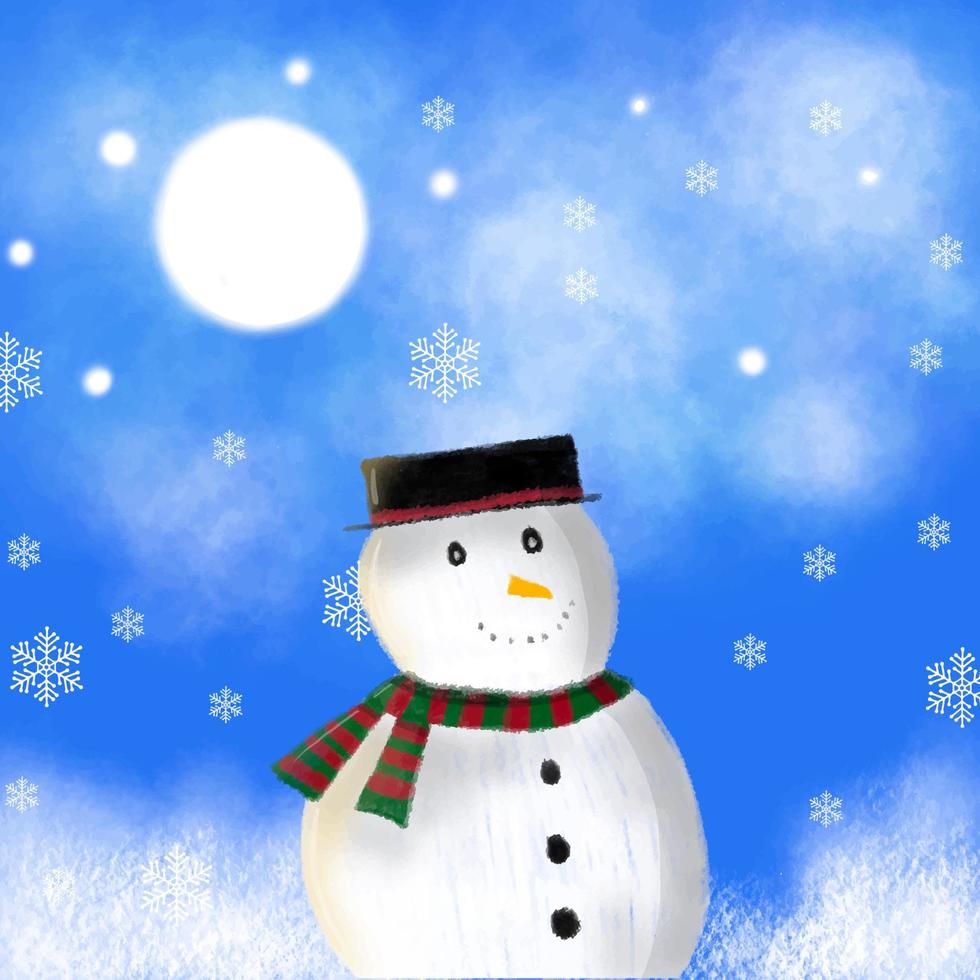 The white snowman vector