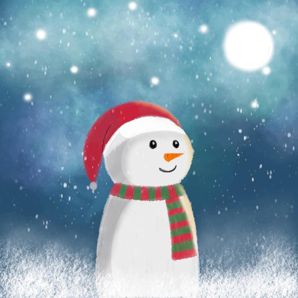 the white snowman vector