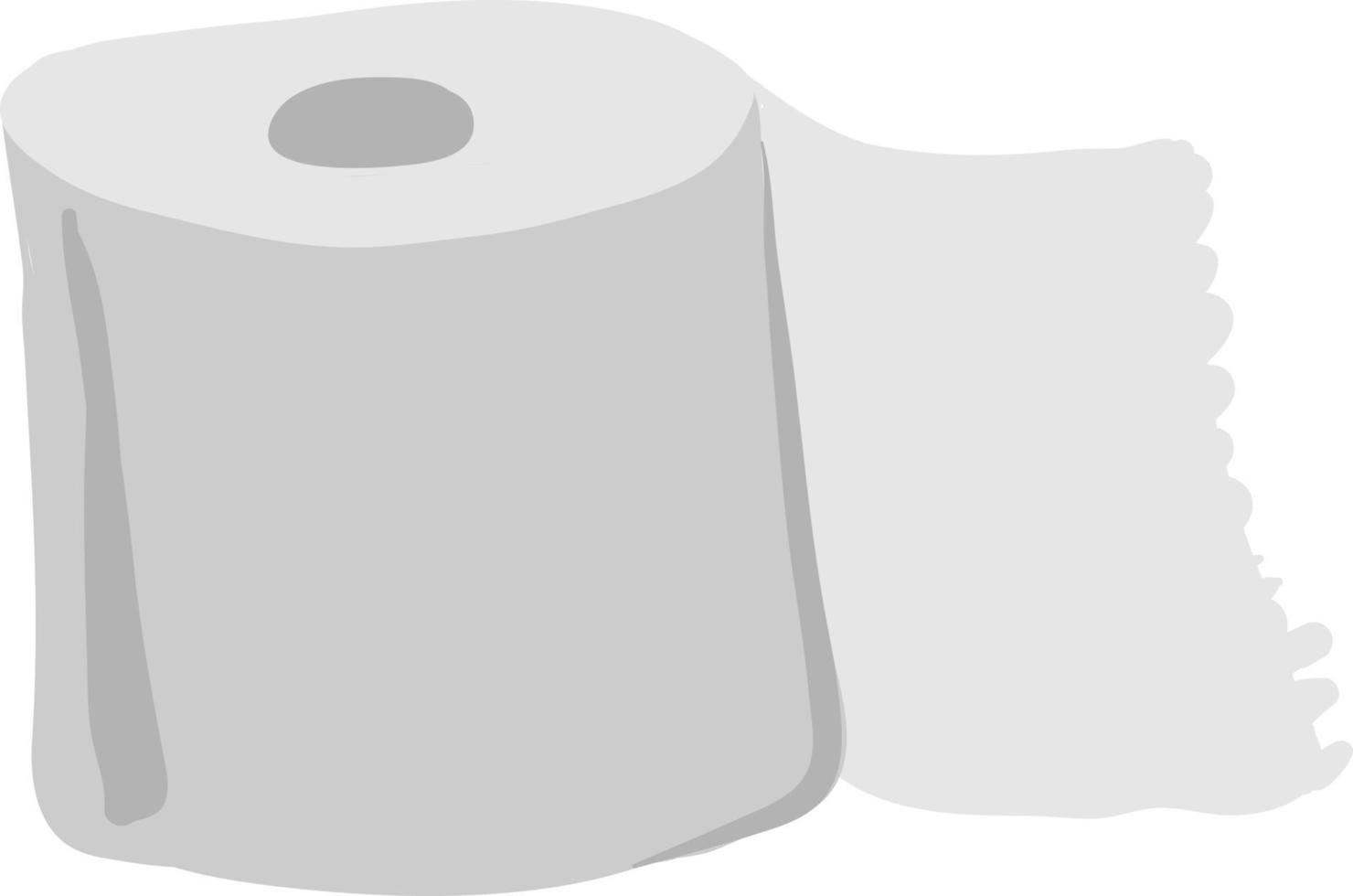 papel higiénico, ilustración, vector sobre fondo blanco.