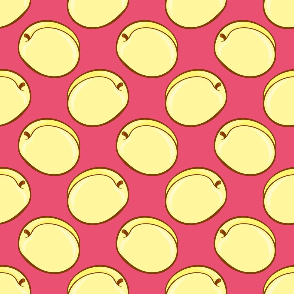 Apricots pattern, seamless pattern on red background. vector