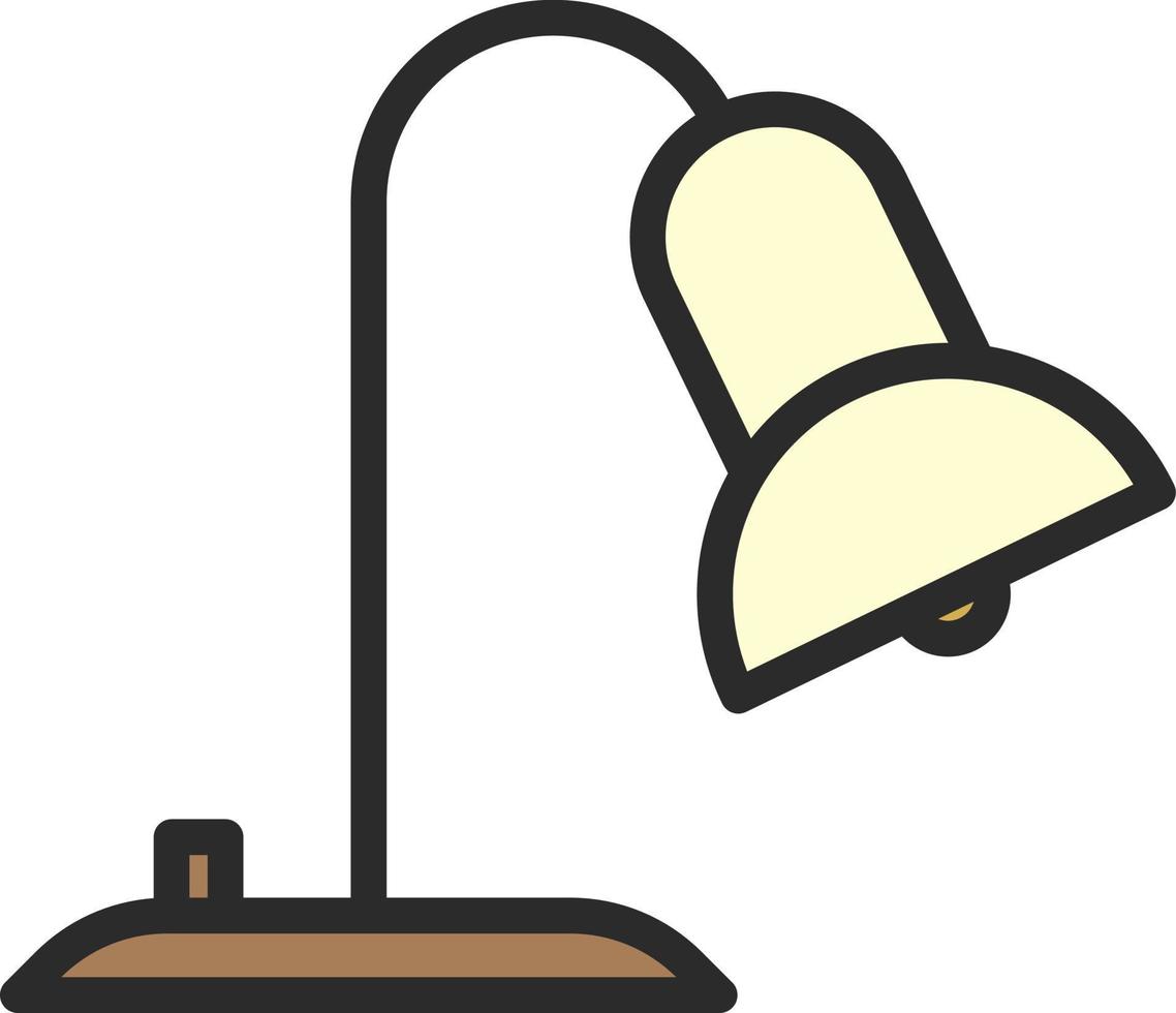 Beige reading lamp, illustration, on a white background. vector