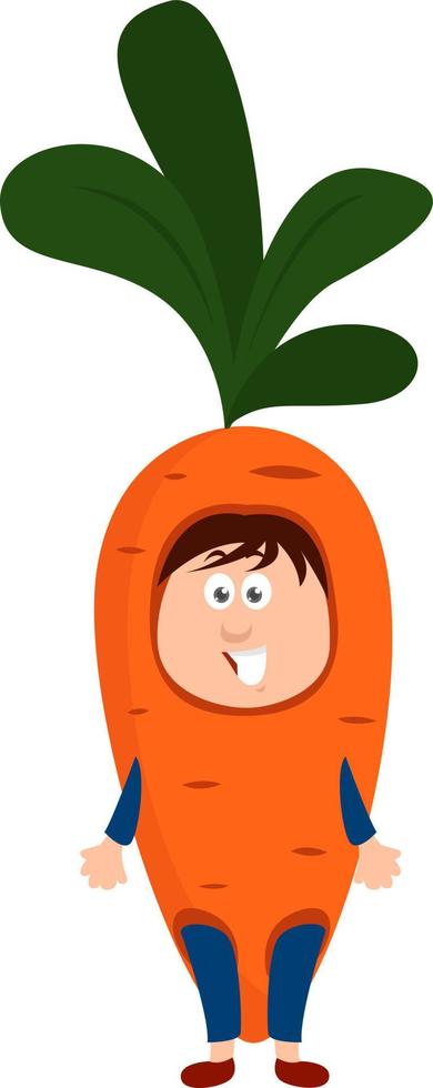 Carrot costume,illustration,vector on white background vector