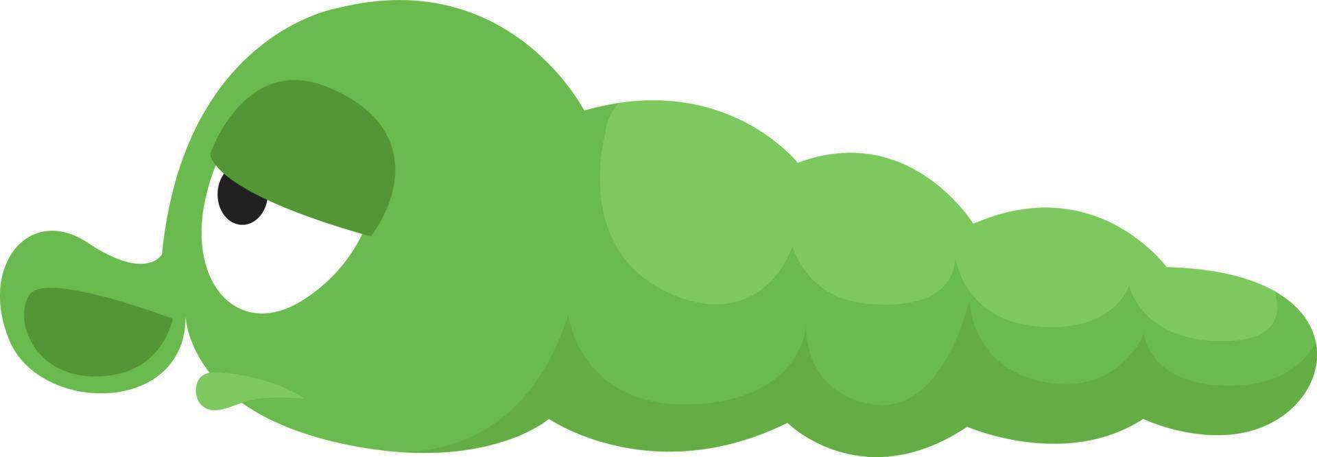 Bored green catepillar,illustration,vector on white background vector