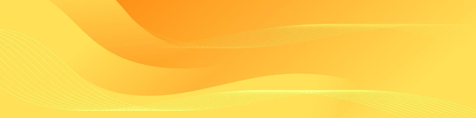 Abstract Yellow Fluid Wave Banner Template vector